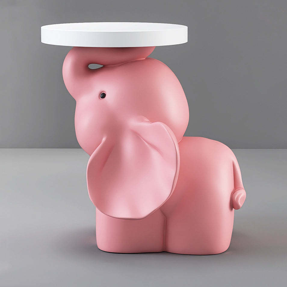 Fir Board Elephant Resin Side Table