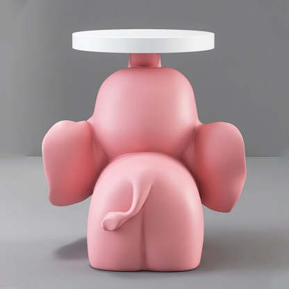 Fir Board Elephant Resin Side Table