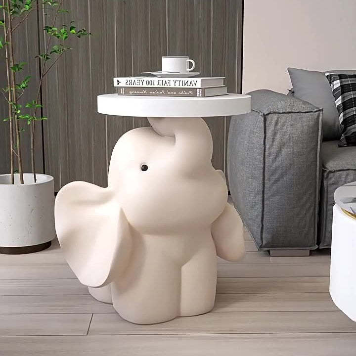 Fir Board Elephant Resin Side Table