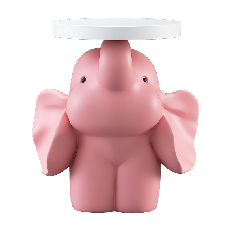 Fir Board Elephant Resin Side Table