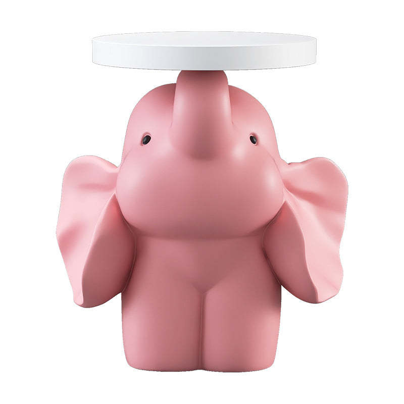 Fir Board Elephant Resin Side Table