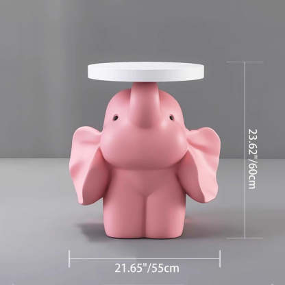 Fir Board Elephant Resin Side Table
