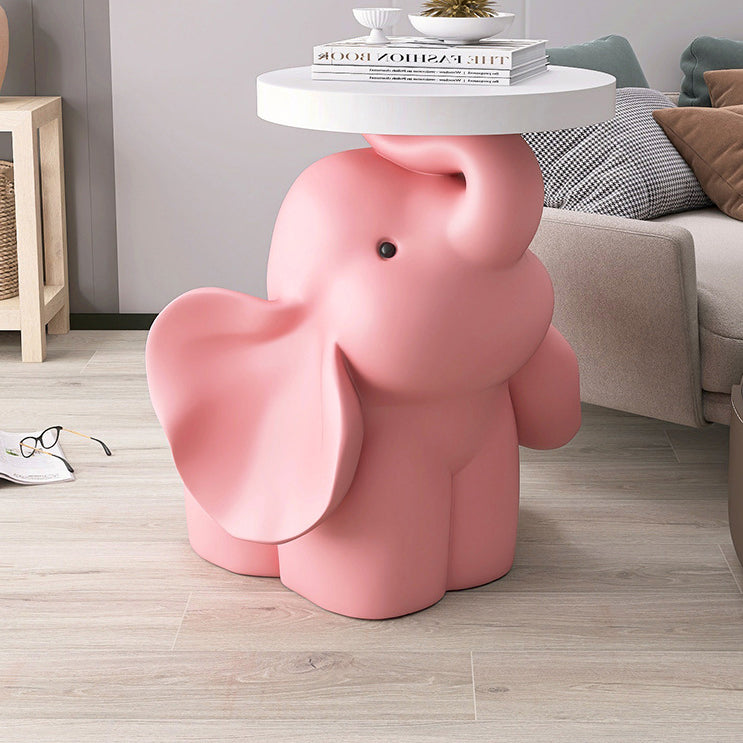 Fir Board Elephant Resin Side Table