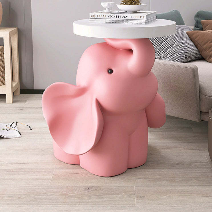 Fir Board Elephant Resin Side Table