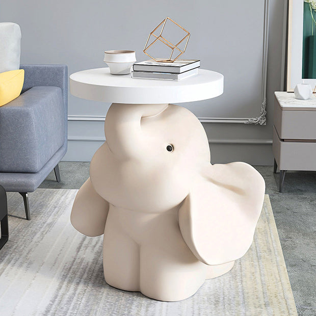 Fir Board Elephant Resin Side Table