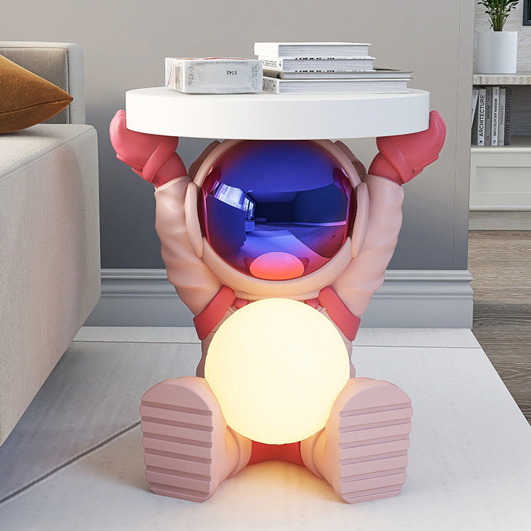 Fir Board Elephant Resin Side Table