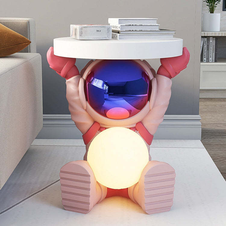 Fir Board Elephant Resin Side Table