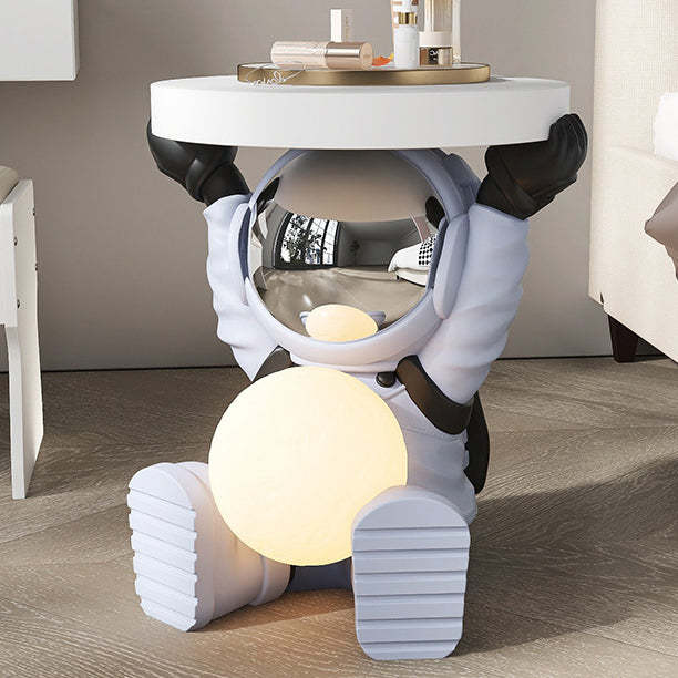 Fir Board Elephant Resin Side Table