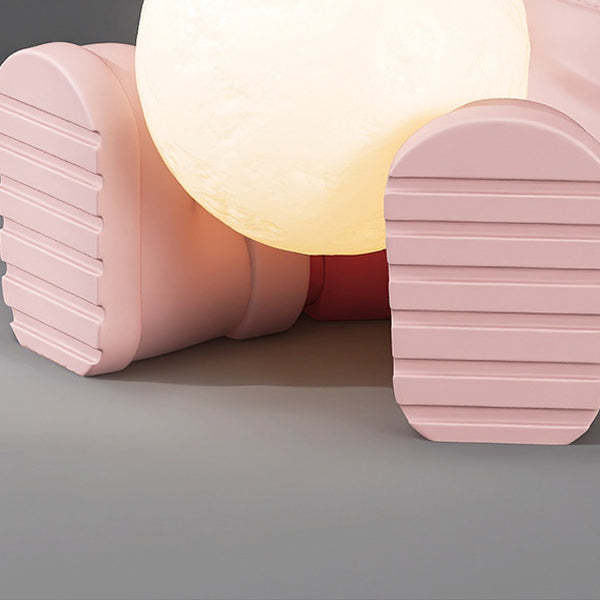 Fir Board Elephant Resin Side Table