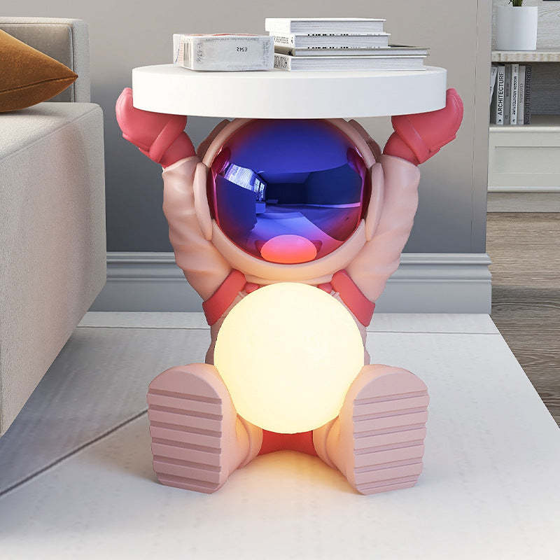 Fir Board Elephant Resin Side Table