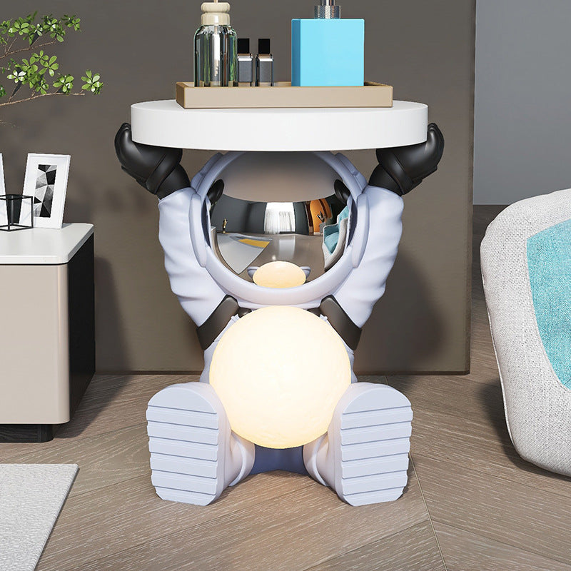 Fir Board Elephant Resin Side Table