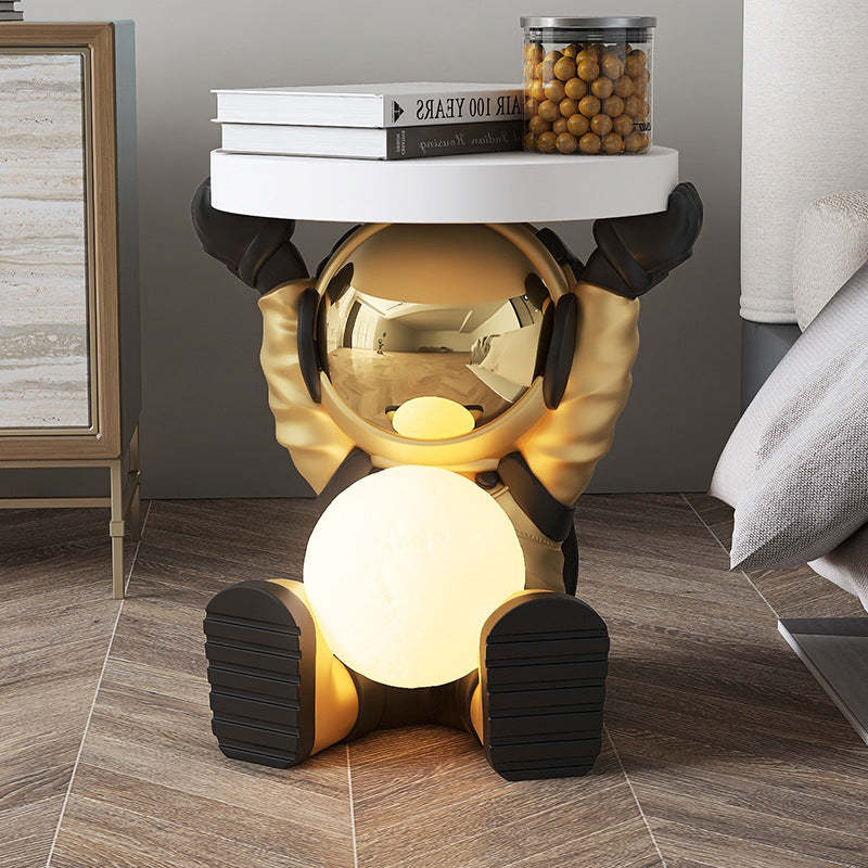 Fir Board Elephant Resin Side Table