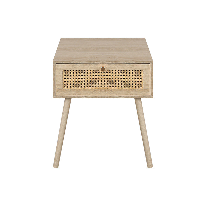 Contemporary Solid Wood Drawer Nightstand