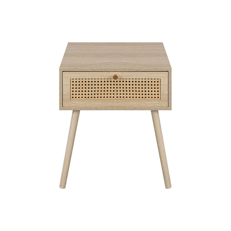 Contemporary Solid Wood Drawer Nightstand