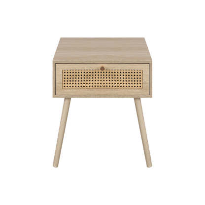 Contemporary Solid Wood Drawer Nightstand