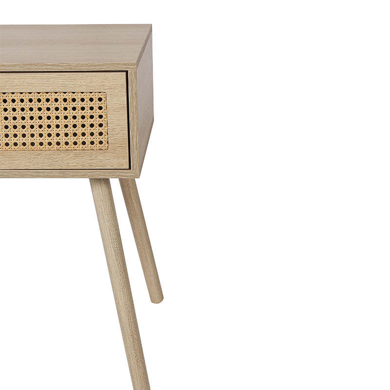 Contemporary Solid Wood Drawer Nightstand