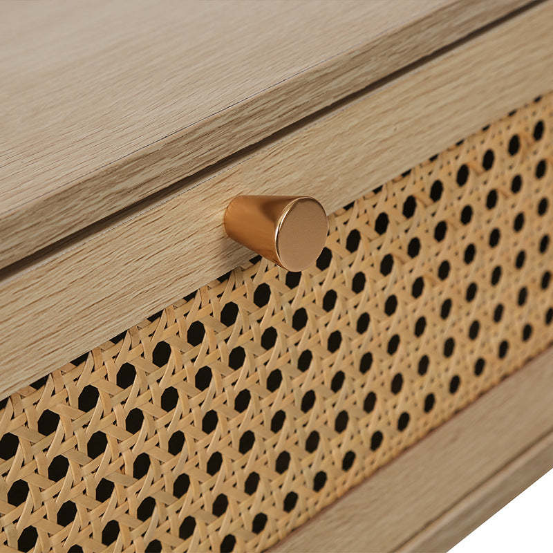 Contemporary Solid Wood Drawer Nightstand