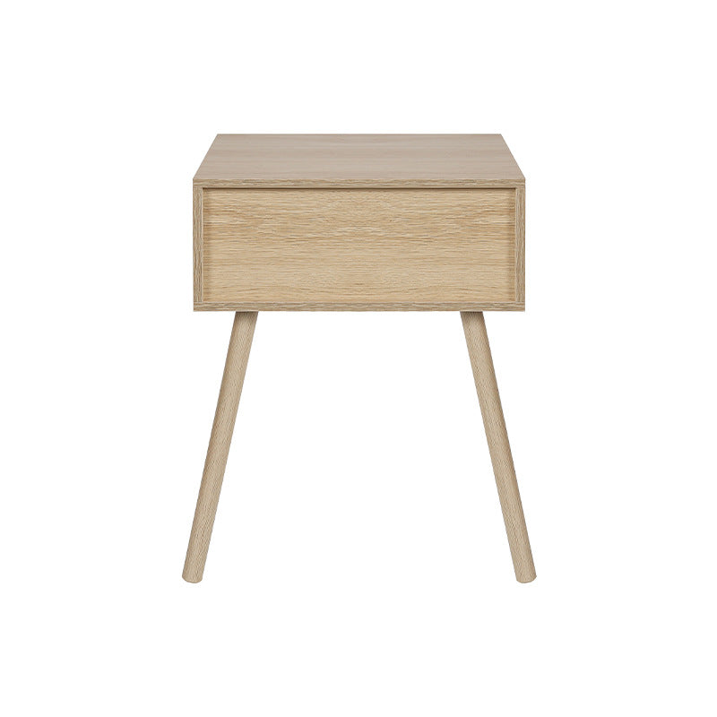 Contemporary Solid Wood Drawer Nightstand
