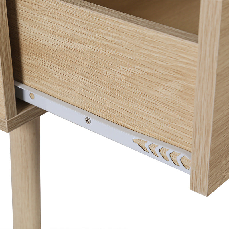 Contemporary Solid Wood Drawer Nightstand