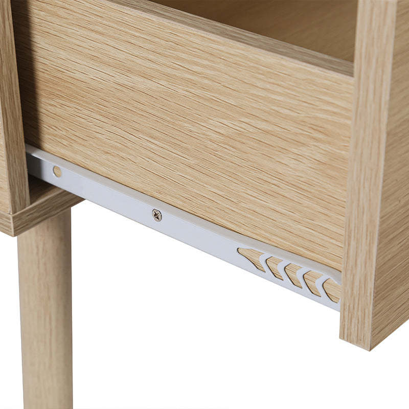 Contemporary Solid Wood Drawer Nightstand