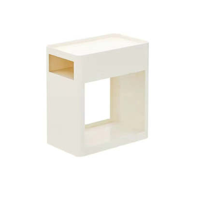 Nordic Iron 2-Tier Rectangular End Table with Casters