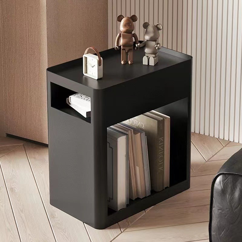 Nordic Iron 2-Tier Rectangular End Table with Casters