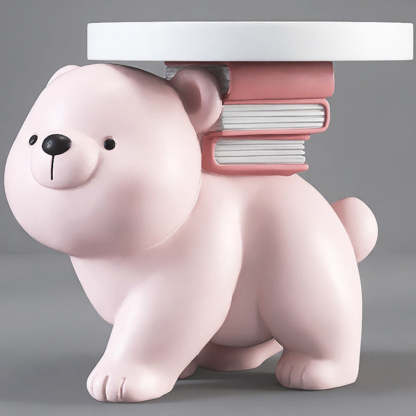 Contemporary Fir Board Bear Resin Side Table