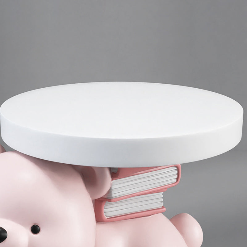 Contemporary Fir Board Bear Resin Side Table
