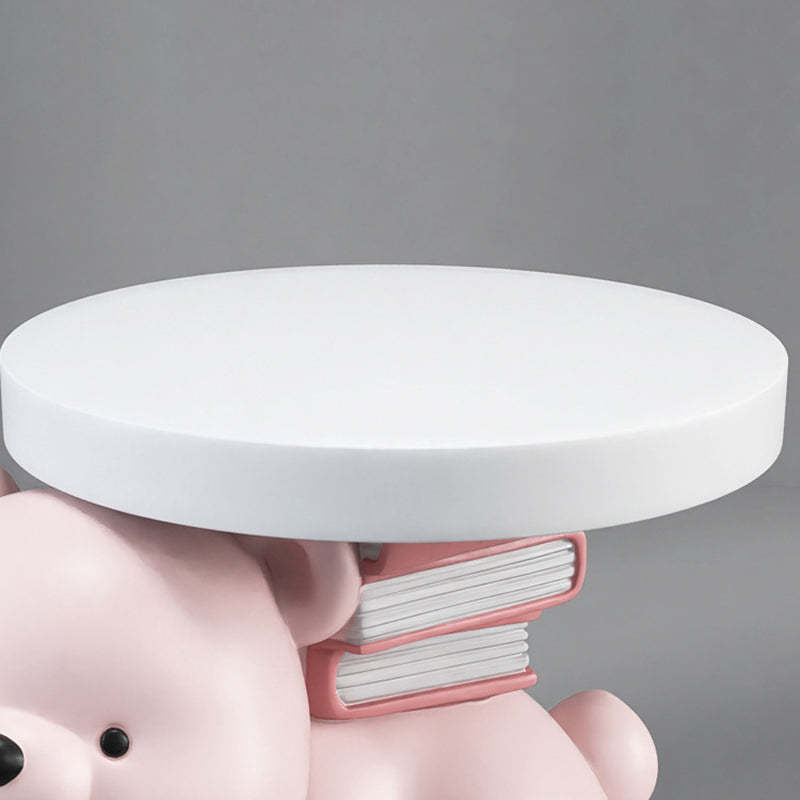 Contemporary Fir Board Bear Resin Side Table