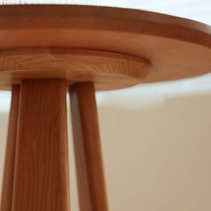 Japanese Geometric Circle Wood Coffee Table
