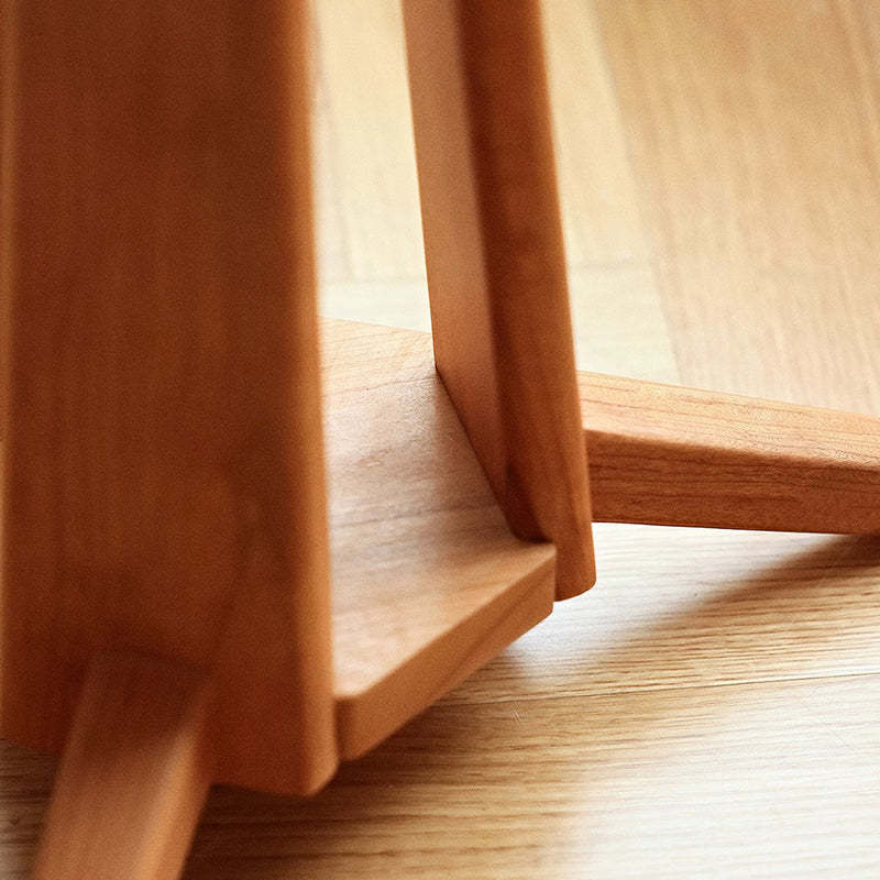 Japanese Geometric Circle Wood Coffee Table