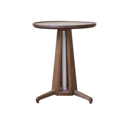 Japanese Geometric Circle Wood Coffee Table