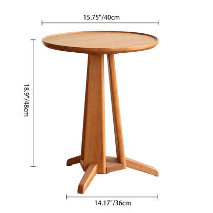 Japanese Geometric Circle Wood Coffee Table