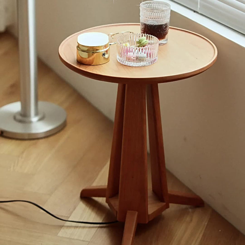 Japanese Geometric Circle Wood Coffee Table