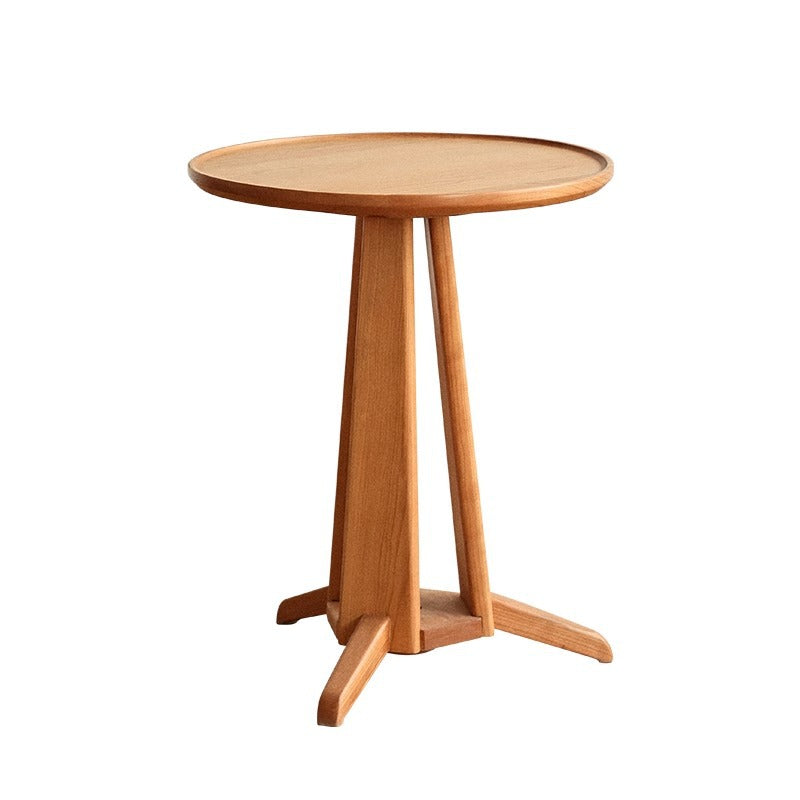 Japanese Geometric Circle Wood Coffee Table