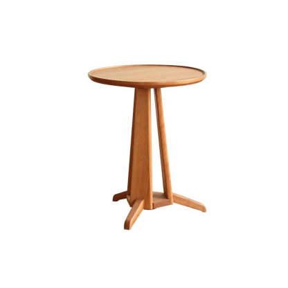 Japanese Geometric Circle Wood Coffee Table