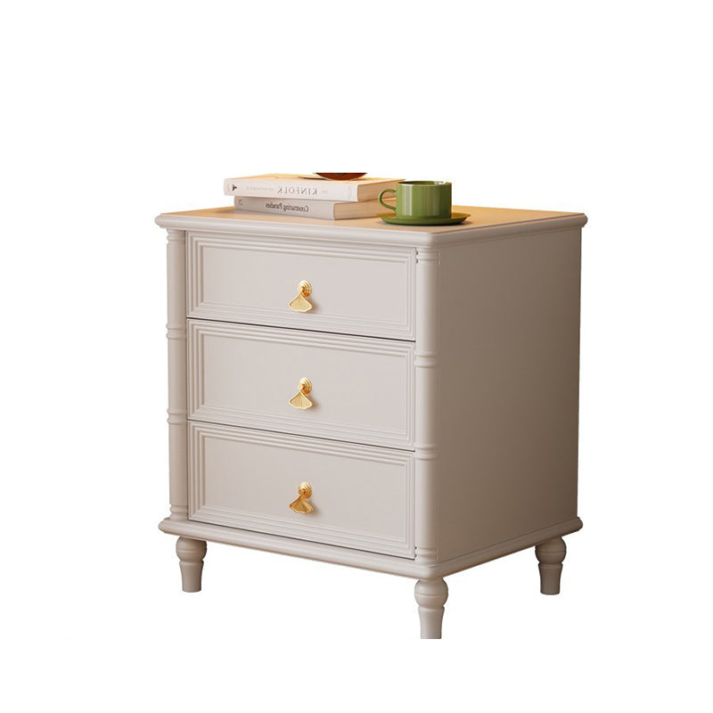 Contemporary Cube Wood 3-Drawer Nightstand