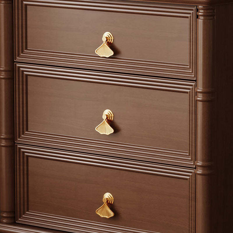 Contemporary Cube Wood 3-Drawer Nightstand