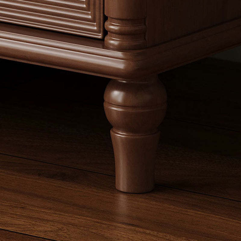 Contemporary Cube Wood 3-Drawer Nightstand