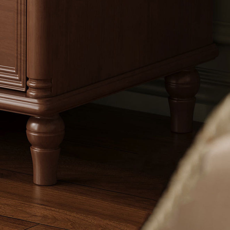 Contemporary Cube Wood 3-Drawer Nightstand