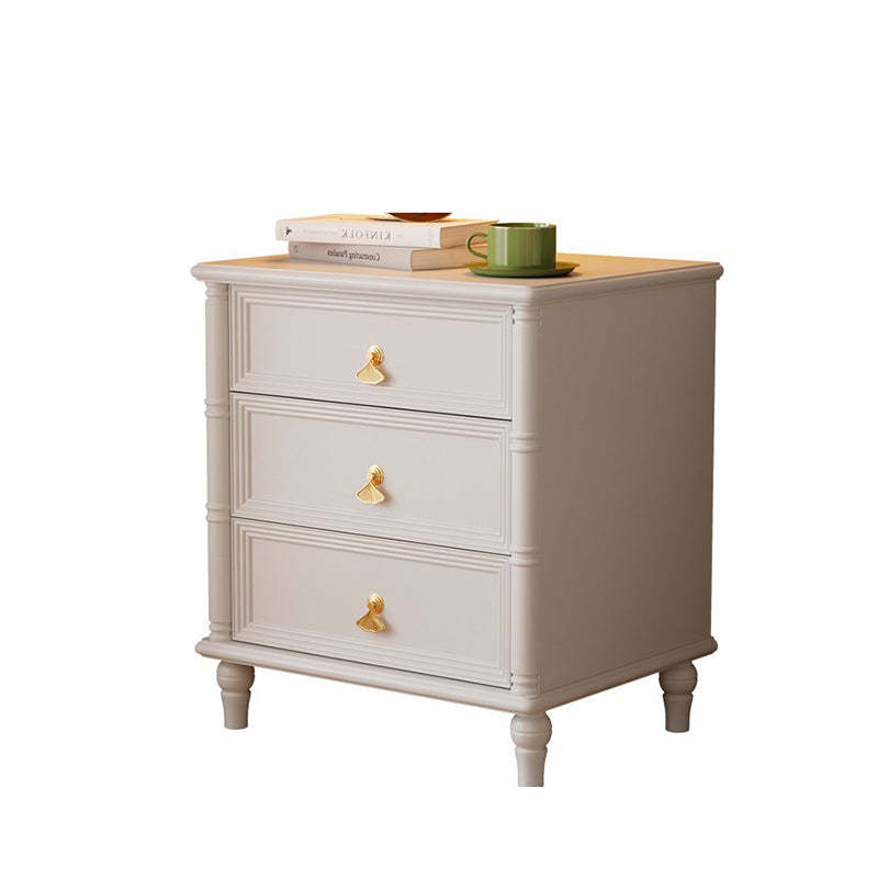Contemporary Cube Wood 3-Drawer Nightstand