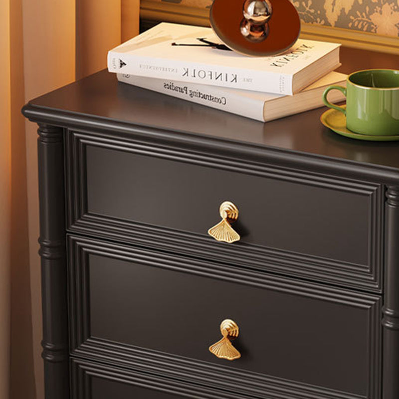 Contemporary Cube Wood 3-Drawer Nightstand