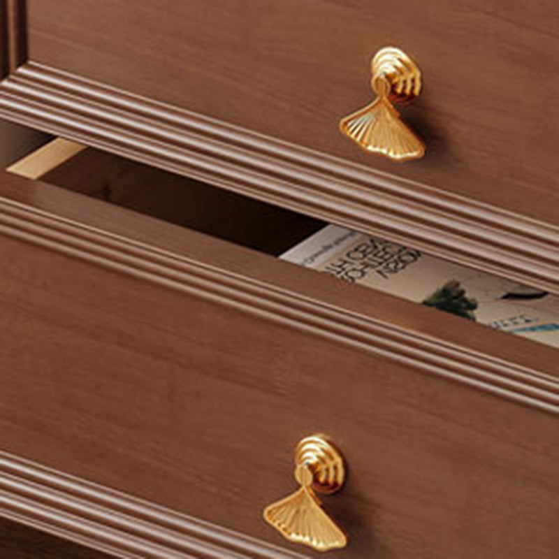 Contemporary Cube Wood 3-Drawer Nightstand