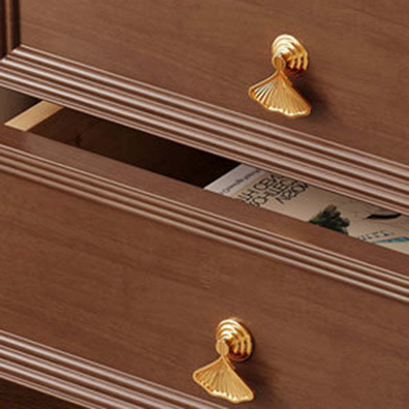 Contemporary Cube Wood 3-Drawer Nightstand