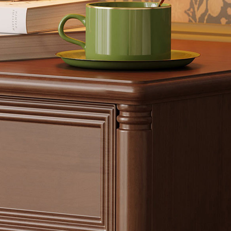 Contemporary Cube Wood 3-Drawer Nightstand