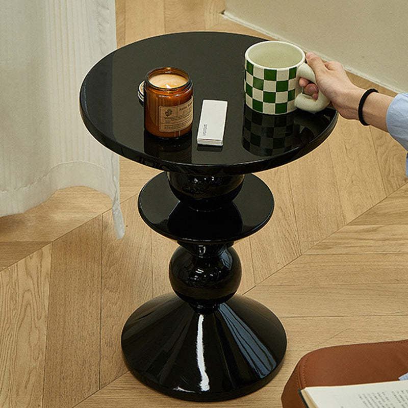 Nordic FRP Geometric Round Side Table