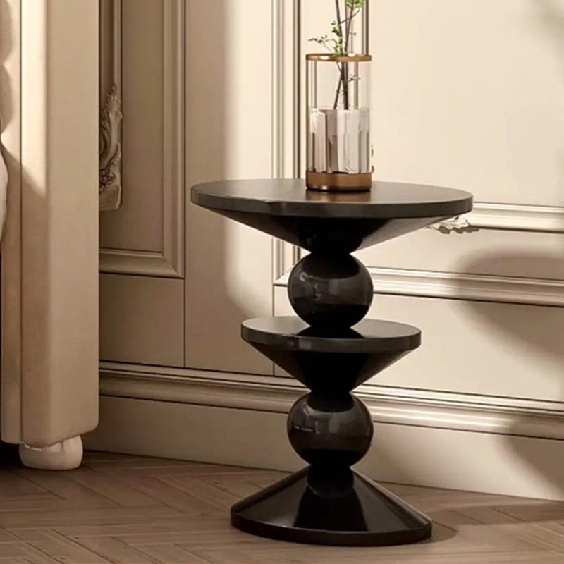 Nordic FRP Geometric Round Side Table