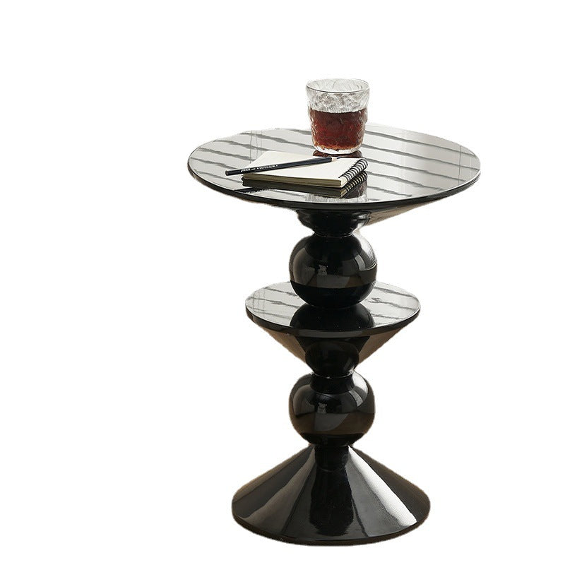 Nordic FRP Geometric Round Side Table