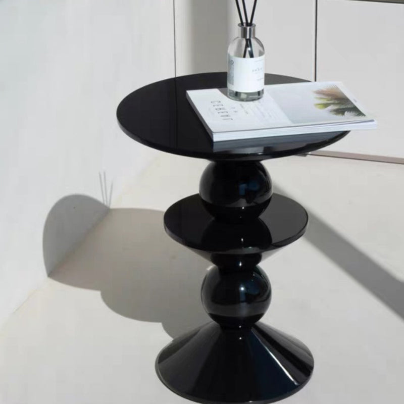 Nordic FRP Geometric Round Side Table