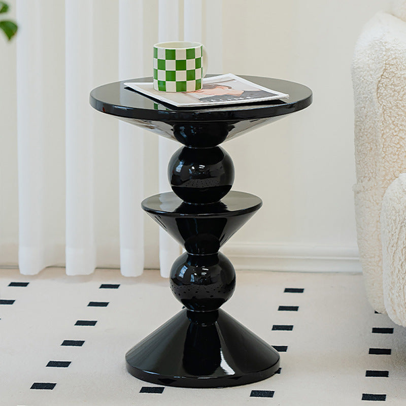 Nordic FRP Geometric Round Side Table